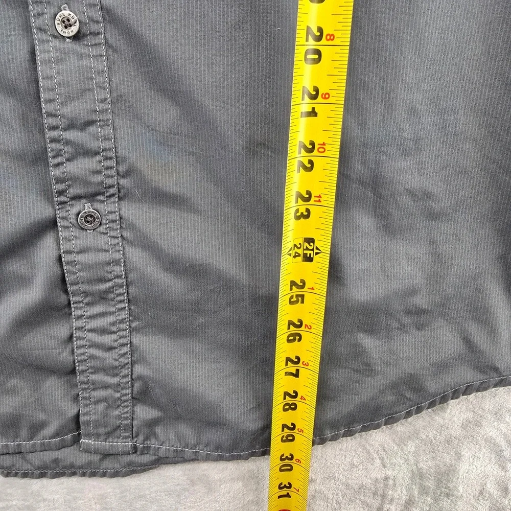 Kuhl Eluxur Shirt Mens Medium Gray Short Sleeve Button Up Hiking Technical - Picture 5 of 9